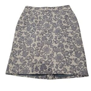 Banana Republic Gray‎ Floral Lace Skirt Size 8